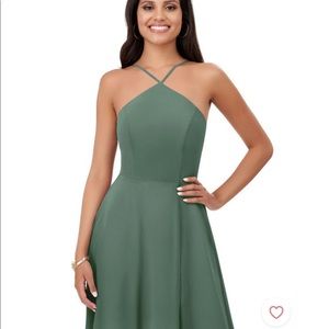Azazie Bailey dress. Worn once in great condition. Color Eucalyptus